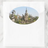 Sala Keo Kou, Nong Khai, Thailand Ovale Sticker (Tas)