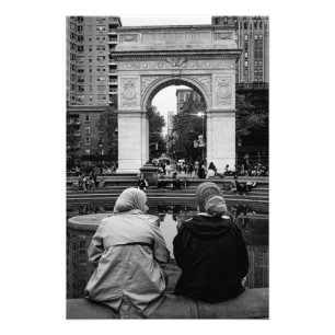 Salaam-Alakikum Washington Square Park Street Phot Foto Afdruk