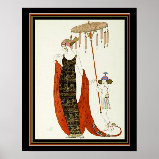 "Salabaccha" 1927 Barbier Art Deco Afdrukken 16x20 Poster (Voorkant)