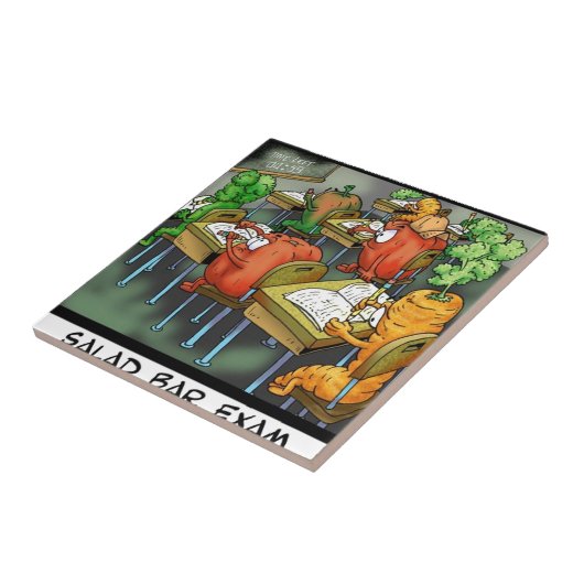 Salad Bar Exam Funny Tegeltje (Zijkant)