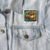 Salad Bar Examen Grappig Vierkante Button 5,1 Cm (In situ)