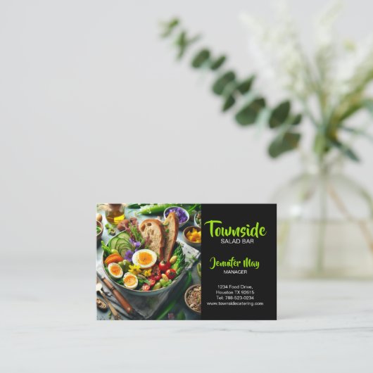 Salad Bar Restaurant Visitekaartje (Staand voorkant)