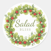 Salad Bliss Ronde Sticker (Voorkant)