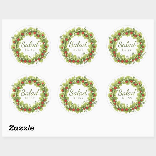 Salad Bliss Ronde Sticker (Vel)