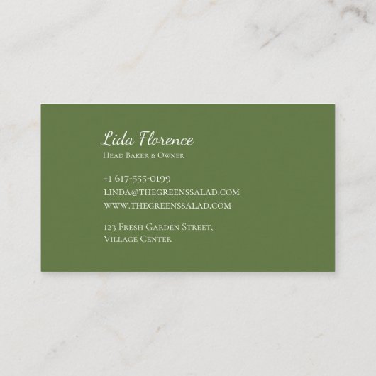 Salad Bliss Visitekaartje (Achterkant)