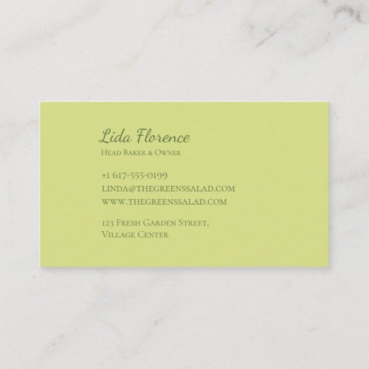 Salad Bliss Visitekaartje (Achterkant)