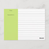 Salad bowl gepersonaliseerde bakken recept kaart (Achterkant)