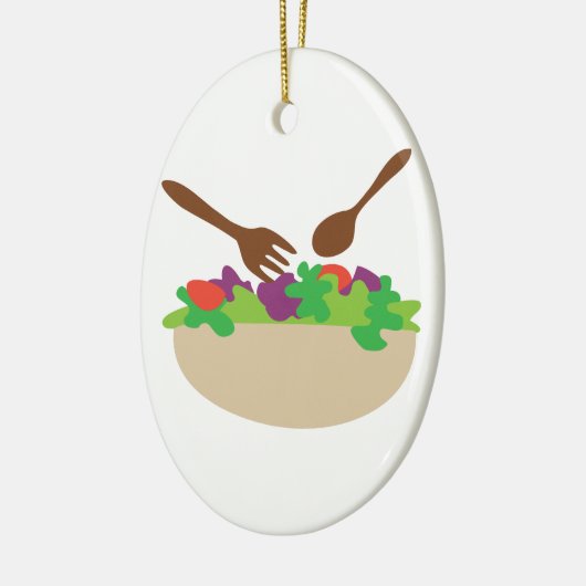 Salad Bowl Keramisch Ornament (Links)