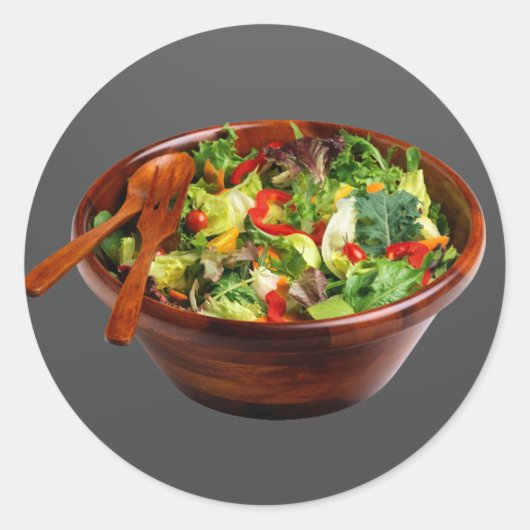 Salad Bowl Ronde Sticker (Voorkant)