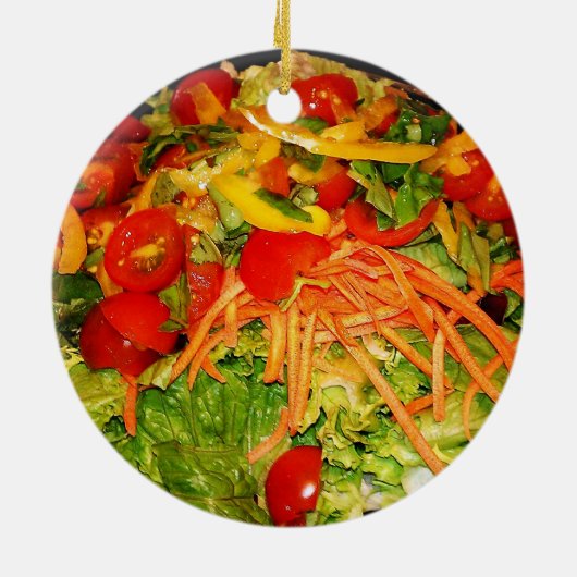 Salad Brite Keramisch Ornament (Achterkant)