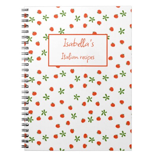 Salad caprese italiaanse keukenmakerspasta notitieboek (Voorkant)