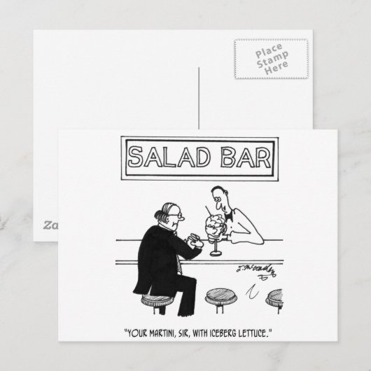 Salad Cartoon 4257 Briefkaart (Voorkant / Achterkant)