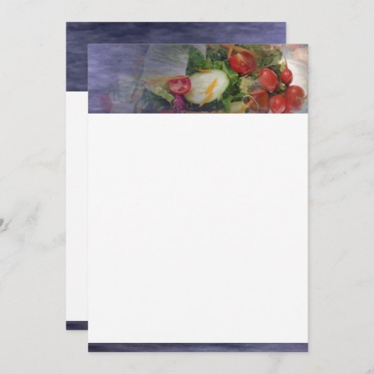 Salad Invitation Kaart (Voorkant / Achterkant)