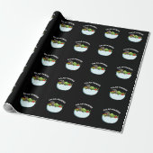 Salad-mander Funny Salamander Animal Pun Dark BG Cadeaupapier (Uitgerold)