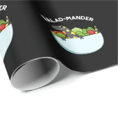 Salad-mander Funny Salamander Animal Pun Dark BG Cadeaupapier (Rol Hoek)