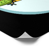 Salad-mander Funny Salamander Animal Pun Dark BG Poster (Hoek)