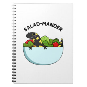 Salad-mander Funny Salamander Animal Pun Notitieboek