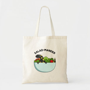 Salad-mander Funny Salamander Animal Pun Tote Bag