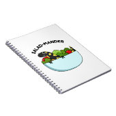 Salad-mander Grappige Salamander Dier Woordspeling Notitieboek (Rechterzijde)