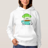 Salad met beker koffie hoodie (Voorkant)