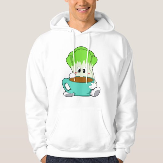 Salad met beker koffie hoodie (Voorkant)