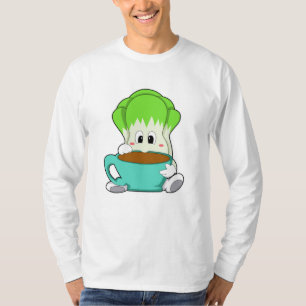 Salad met beker koffie t-shirt