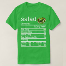 salad Nutrition Facts label T-shirt