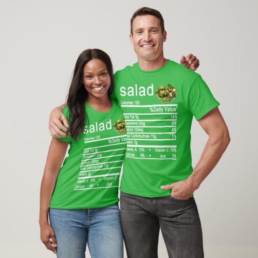 salad Nutrition Facts label T-shirt (Unisex)