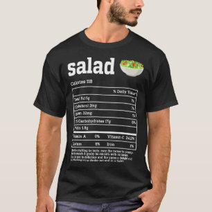 Salad Nutrition Feiten Thanksgiving Voedsel Mannen T-shirt
