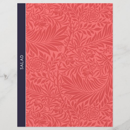 Salad | Ontvanger divider |  Rode Floral (Achterkant)