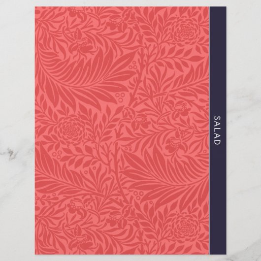 Salad | Ontvanger divider |  Rode Floral (Voorkant)