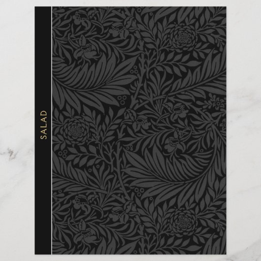 Salad | Ontvanger divider |  zwarte Floral (Achterkant)