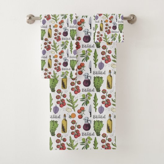 Salad Pattern-handdoekset Bad Handdoek (Insitu)