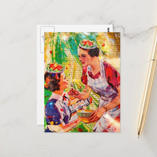 Salad Plate Hats Briefkaart (Voorkant / Achterkant in situ)