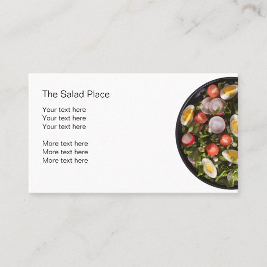 Salad Restaurant Business Cfard Visitekaartje (Voorkant)