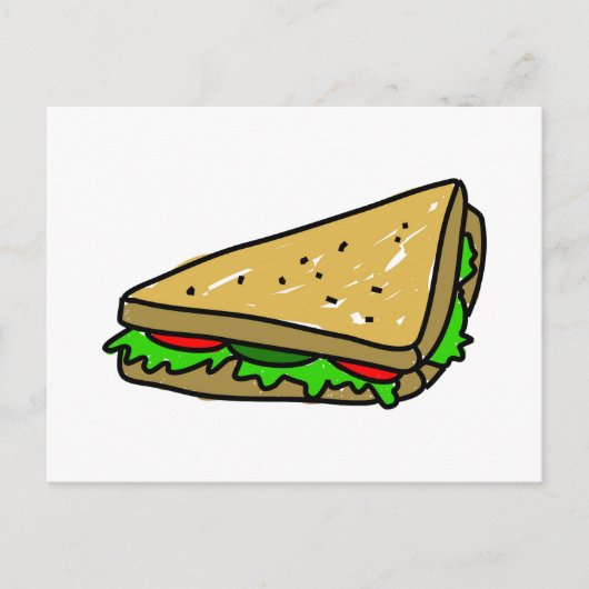 Salad Sandwich Briefkaart (Voorkant)