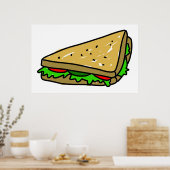 Salad Sandwich Poster (Keuken)
