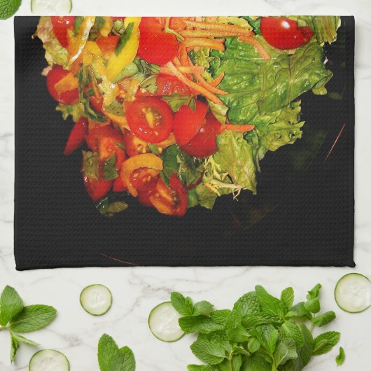 Salad Tomato Carrot Lettuce Theedoek (Gevouwen)