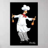 Salad Tossing Chef print/poster Poster (Voorkant)