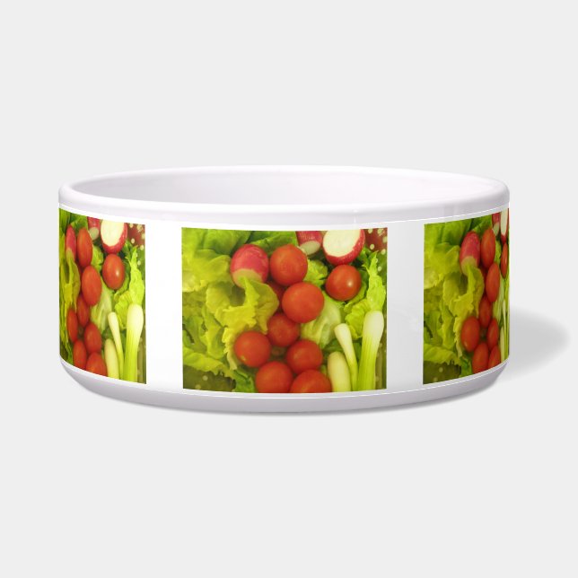 Salad Vegetables Dog Bowl Voerbakje (Voorkant)