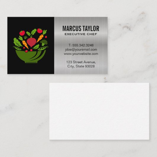 Salad Vegetables | Metaal Visitekaartje (Voorkant / Achterkant)