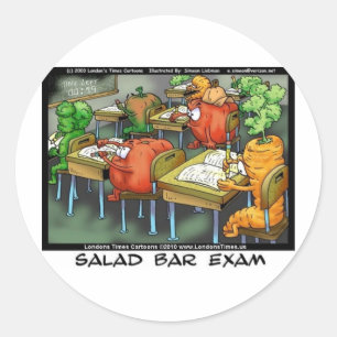 Salade Bar Examen Grappige Cadeaus T-shirts Mokken Ronde Sticker