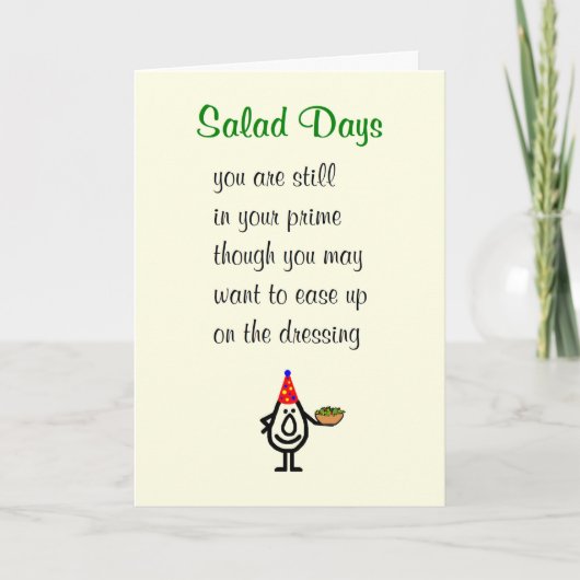 Salade Dagen Een Grappig Gelukkige Verjaardag Gedi Kaart (Voorkant)