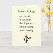 Salade Dagen Een Grappig Gelukkige Verjaardag Gedi Kaart (Gele Bloem)