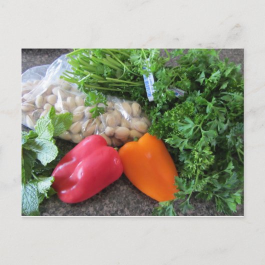 Salade ingrediënten briefkaart (Voorkant)