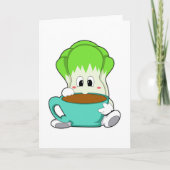 Salade met kopje koffie kaart (Voorkant)