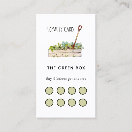 Salade restaurant loyaliteitskaart visitekaartje (Voorkant)
