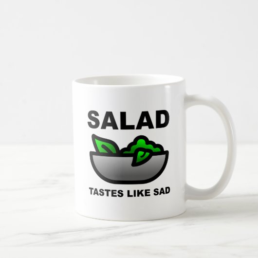 Salade smaakt als droefheid Funny Mok (Rechts)