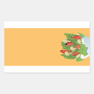 Salade stickers voor levensmiddelen