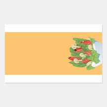 Salade stickers voor voedingsproducten